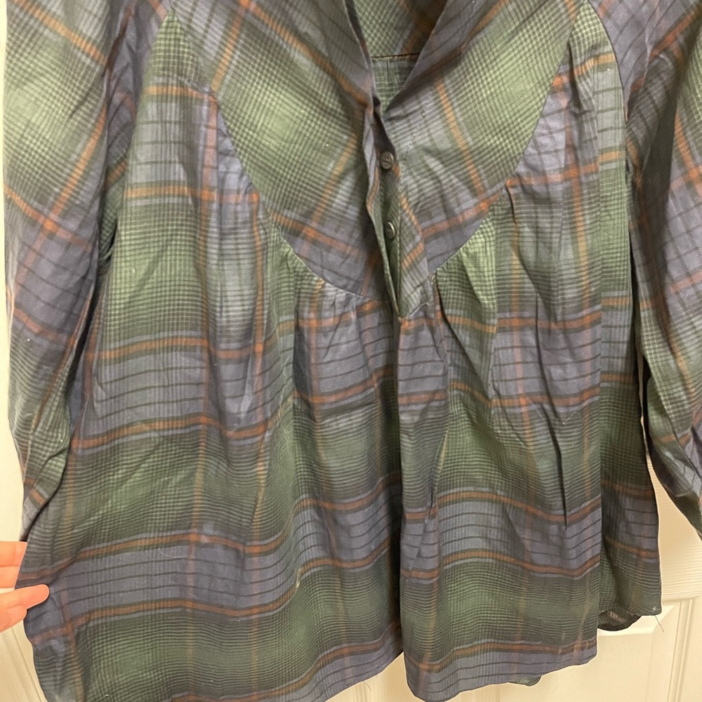 Hatch Maternity Plaid Popover Blouse - Picture 4 of 9